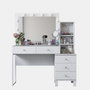 Hanah Home Mesa de Maquillaje Blanca con 10 Focos